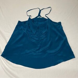 Blue silk tanktop